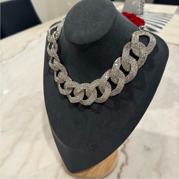 NWT NATASHA Crystals Chain Necklace - Picture 7 of 8